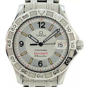 Omega 37mm Men's Seamaster Omegamatic Swiss Autoquartz White Dial Watch- 2514.30